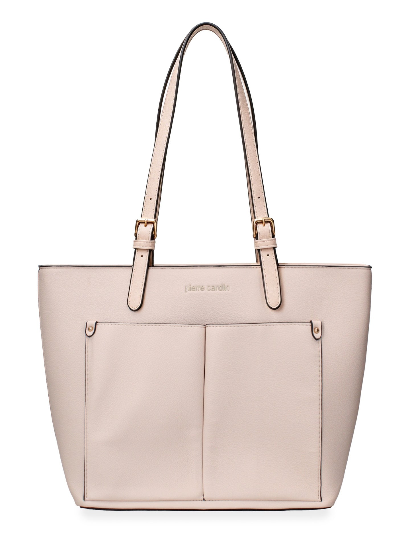 Borsa a Spalla in Pelle Vegana Beige Pierre Cardin
