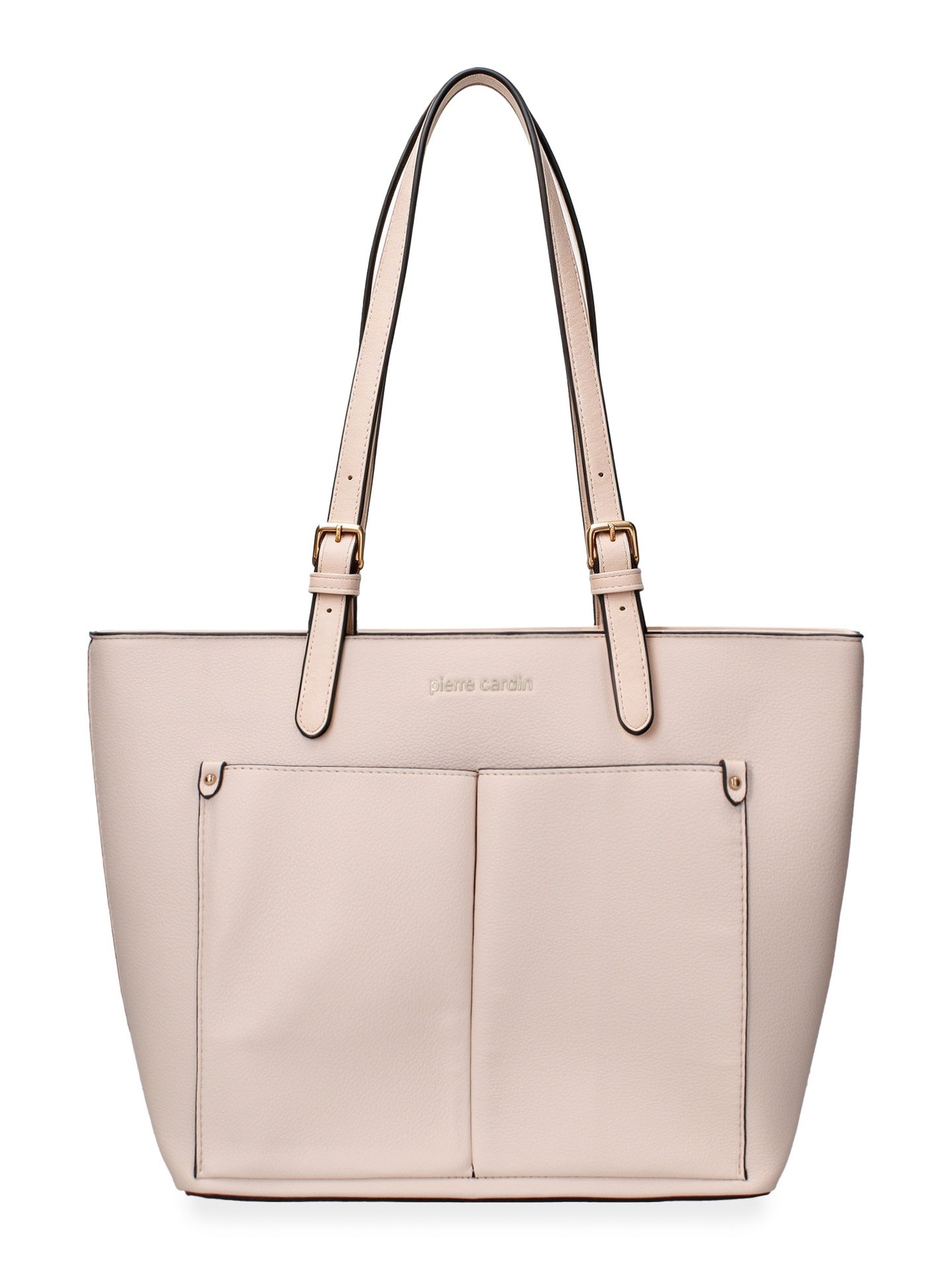 Borsa a Spalla in Pelle Vegana Beige Pierre Cardin