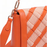 Borsa a Spalla in Pelle Vegana Arancione