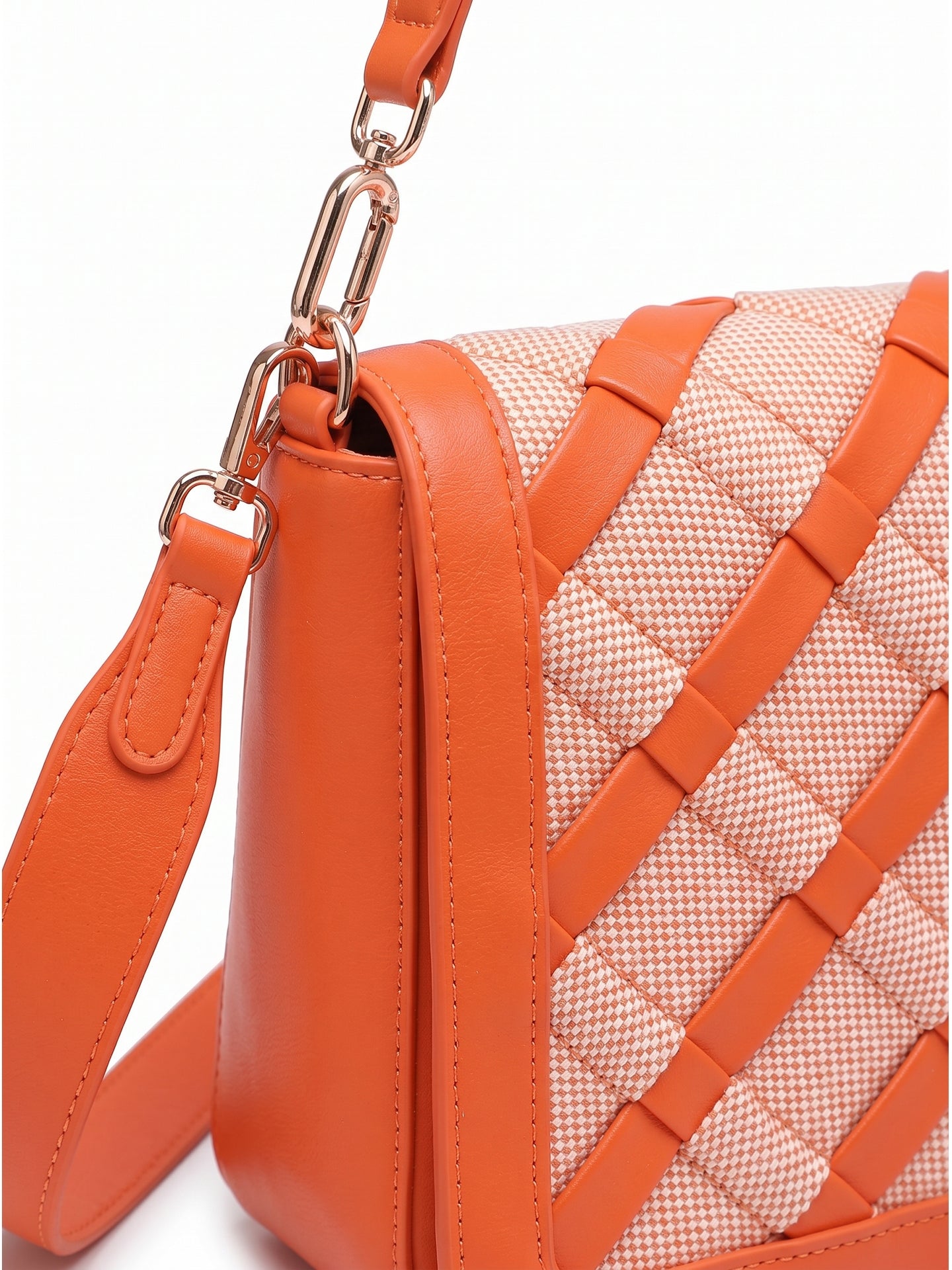 Borsa a Spalla in Pelle Vegana Arancione