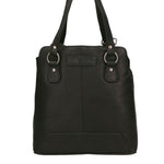 Borsa a Spalla Convertibile in Zaino in Vera Pelle Nero