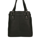 Borsa a Spalla Convertibile in Zaino in Vera Pelle Nero