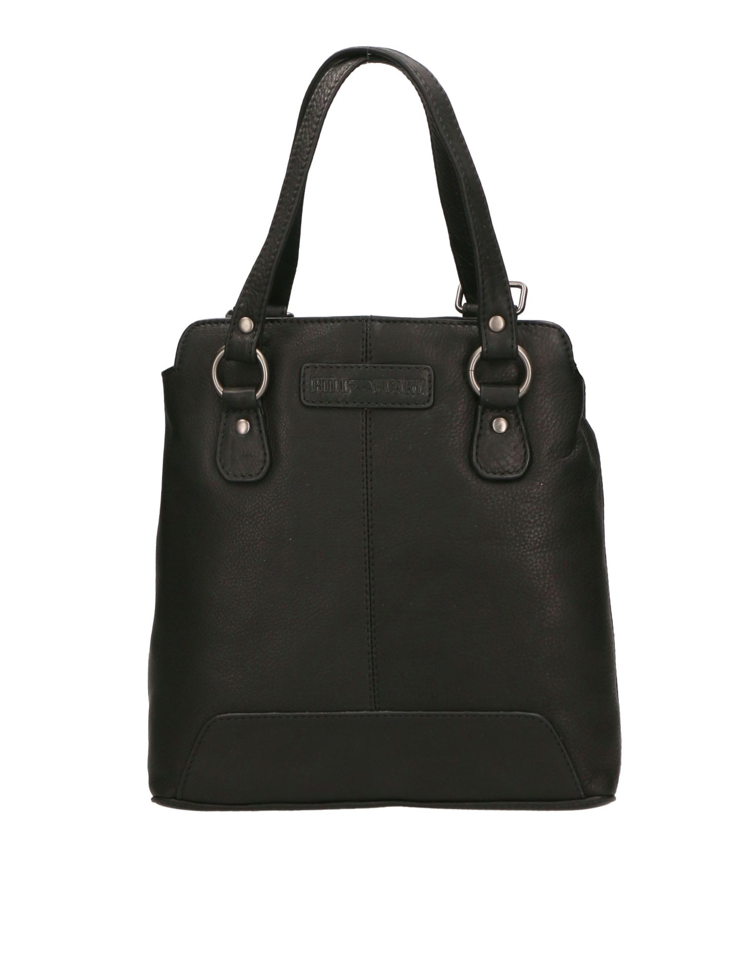 Borsa a Spalla Convertibile in Zaino in Vera Pelle Nero