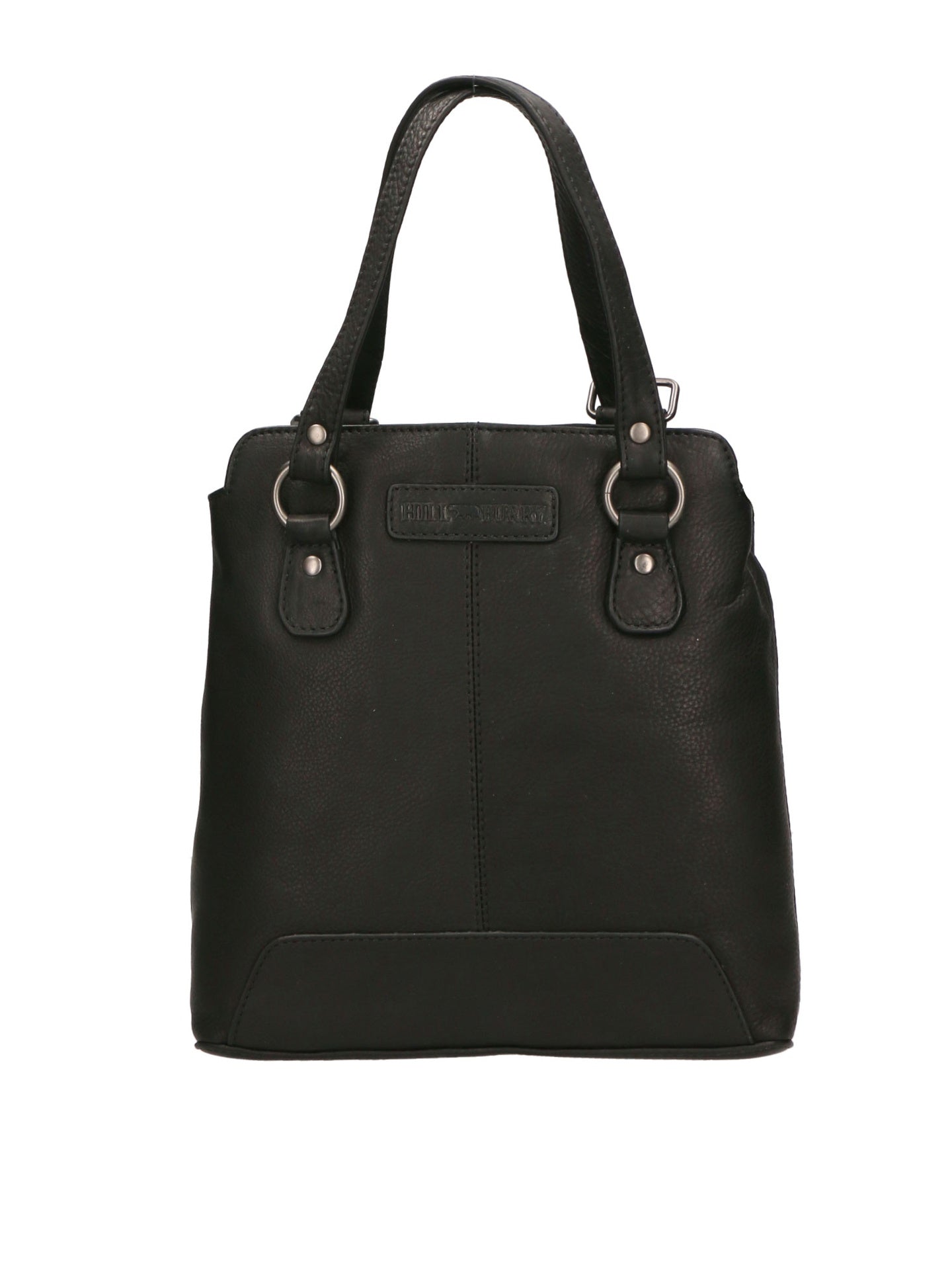 Borsa a Spalla Convertibile in Zaino in Vera Pelle Nero