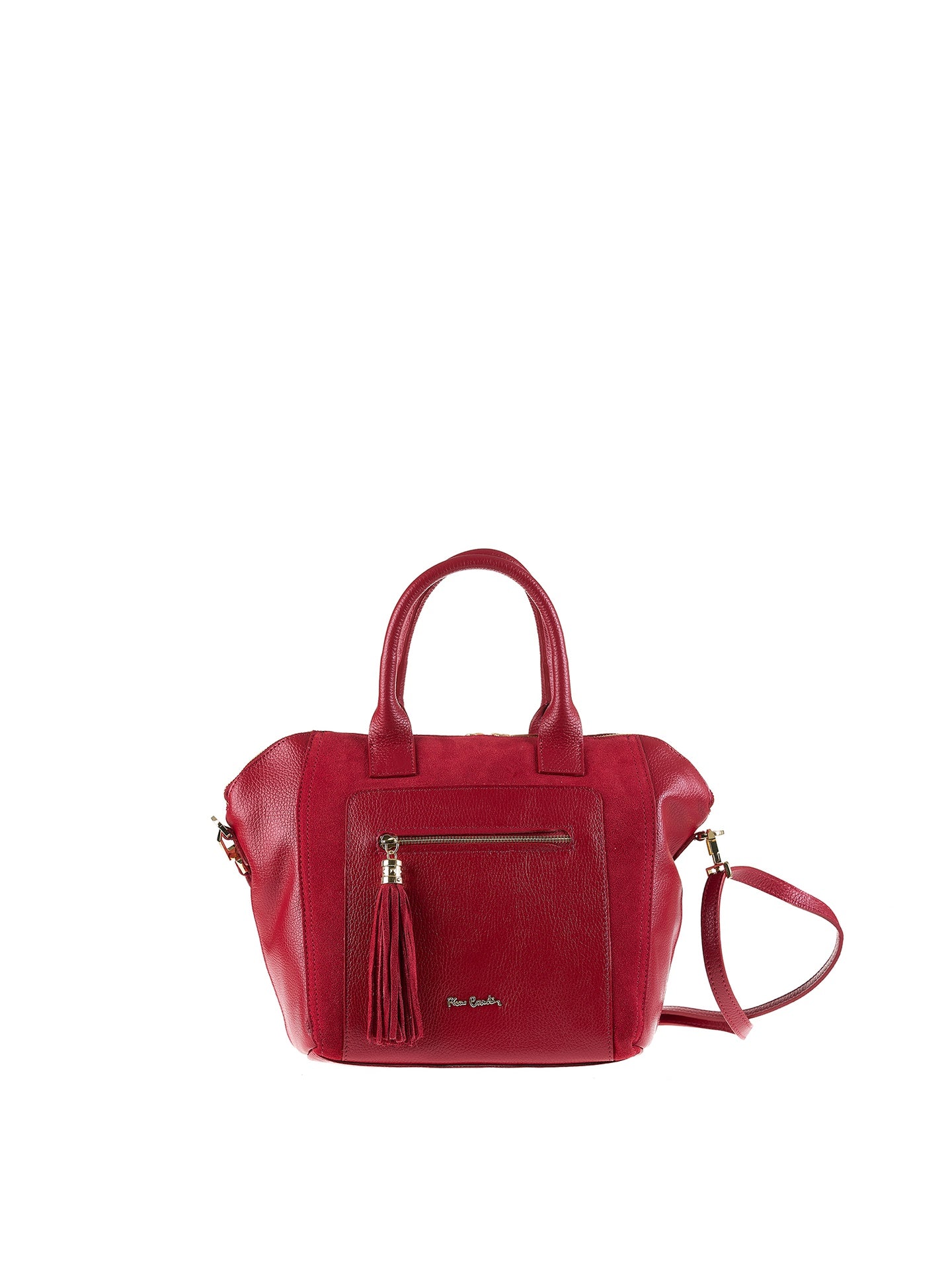 Borsa a Mano in Vera Pelle Rubino Pierre Cardin
