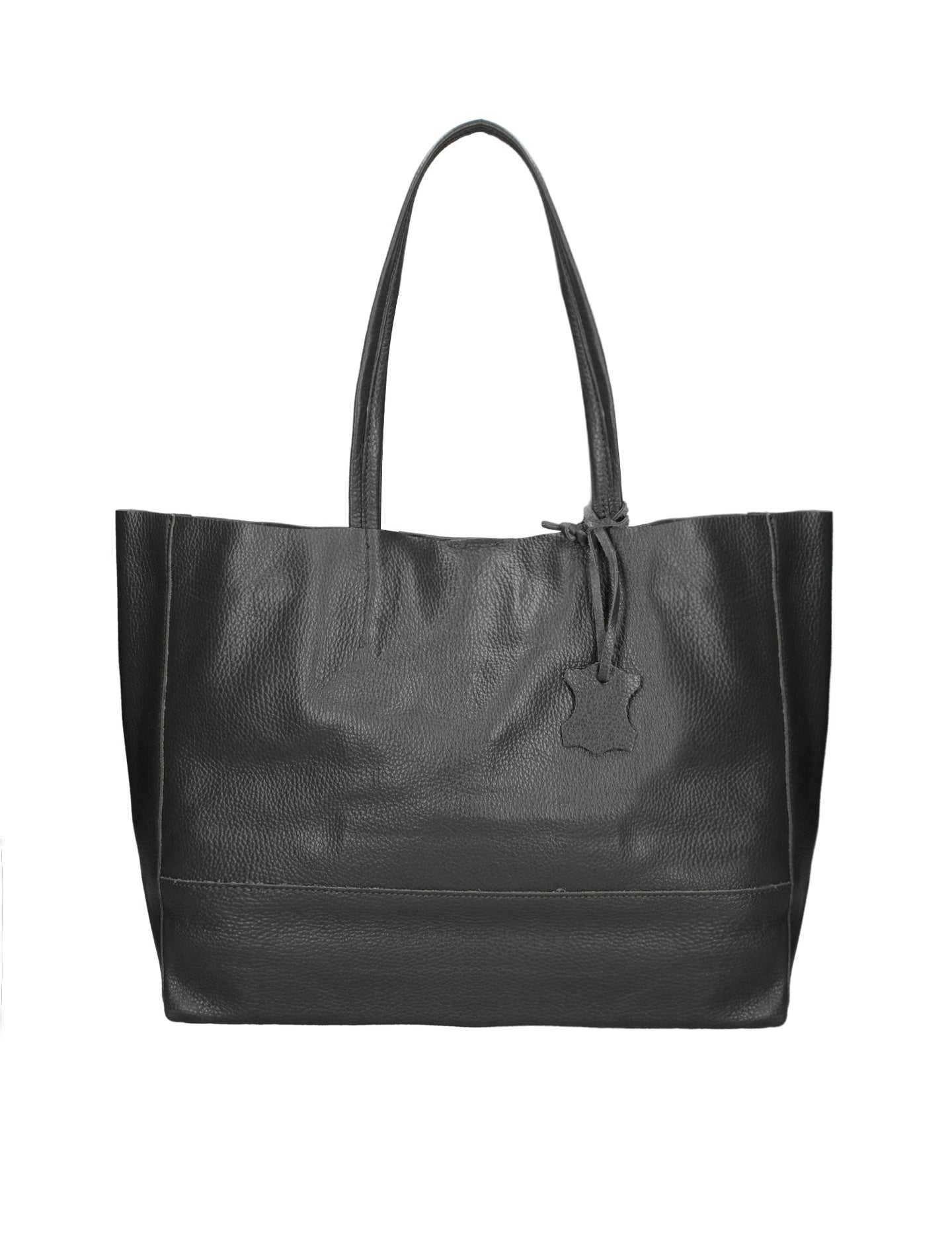 Borsa a Mano in 100% Cow Leather Nero Chiara Ferretti
