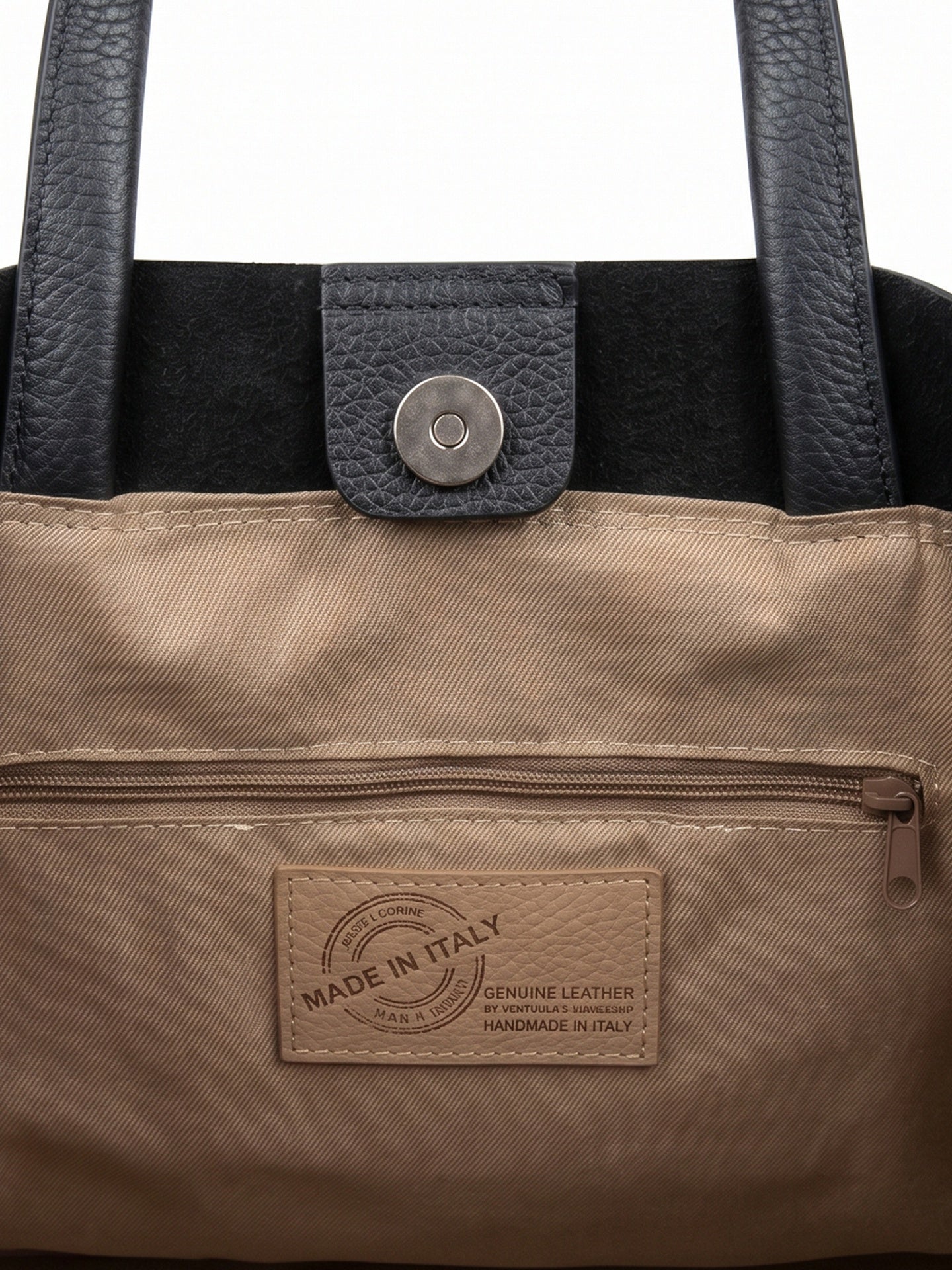 Borsa a Tracolla in Dollaro Leather Nero