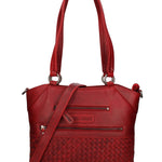 Borsa a Spalla in Vera Pelle Rosso