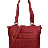 Borsa a Spalla in Vera Pelle Rosso
