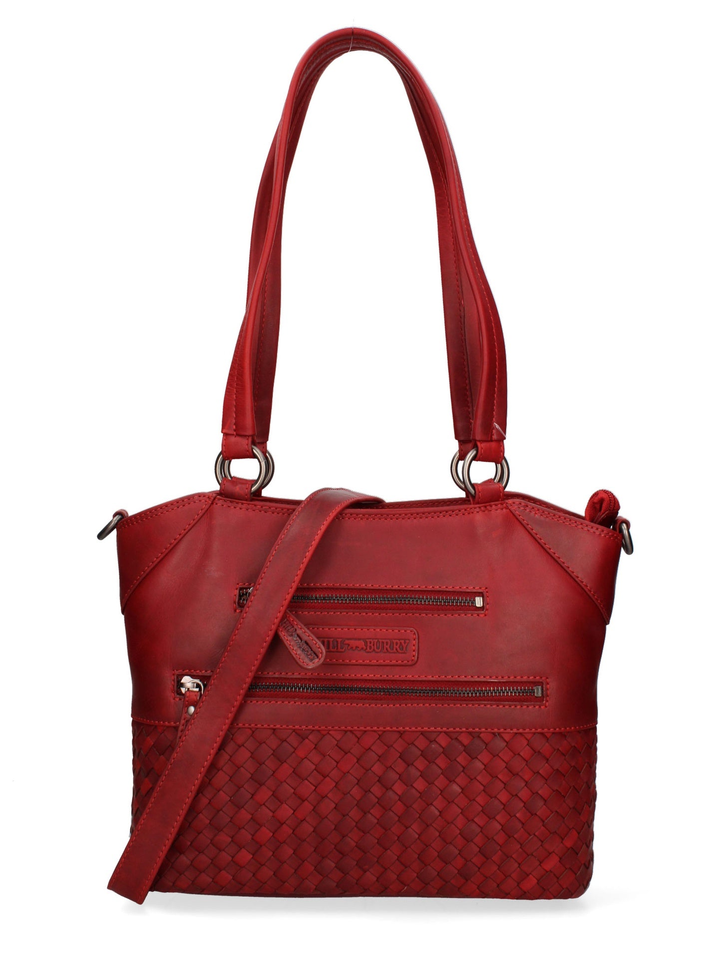 Borsa a Spalla in Vera Pelle Rosso