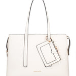 Borsa Shopper in Pelle Vegana Bianco Pierre Cardin