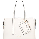 Borsa Shopper in Pelle Vegana Bianco Pierre Cardin