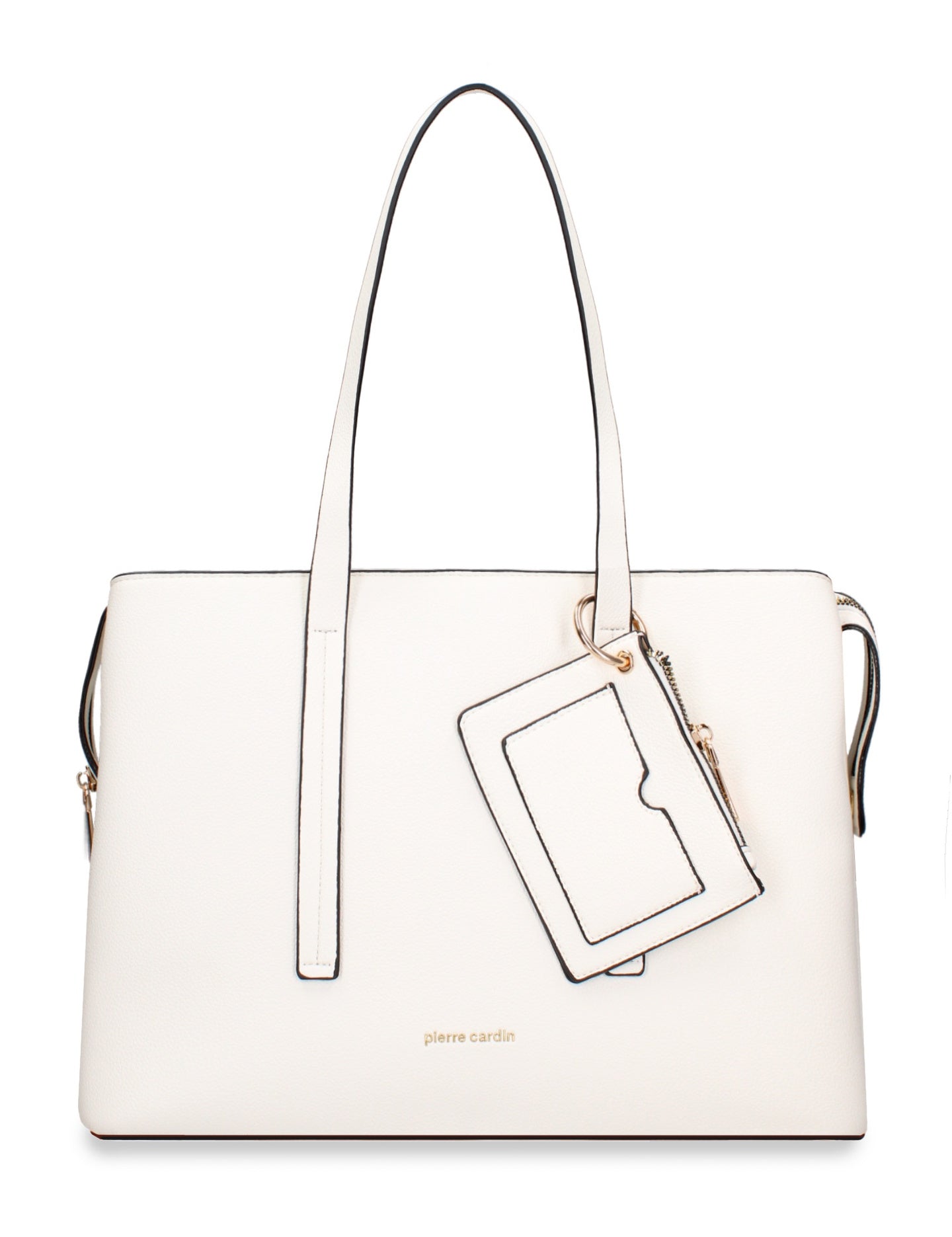 Borsa Shopper in Pelle Vegana Bianco Pierre Cardin