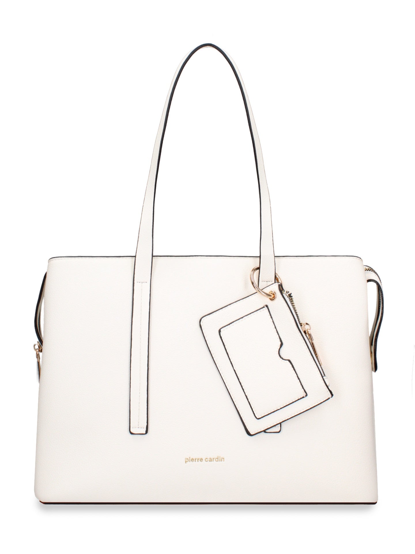 Borsa Shopper in Pelle Vegana Bianco Pierre Cardin