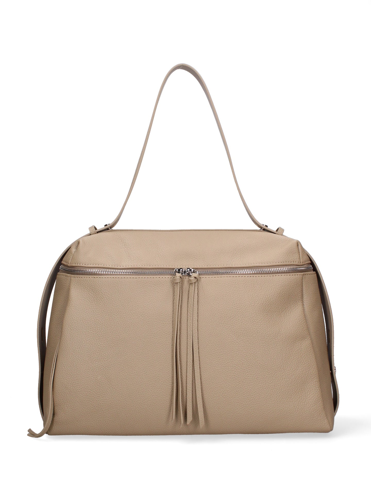 Borsa a Mano in Vera Pelle Cappuccino Chiara Ferretti