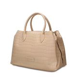 Borsa a Mano in Pelle Vegana Beige Pierre Cardin