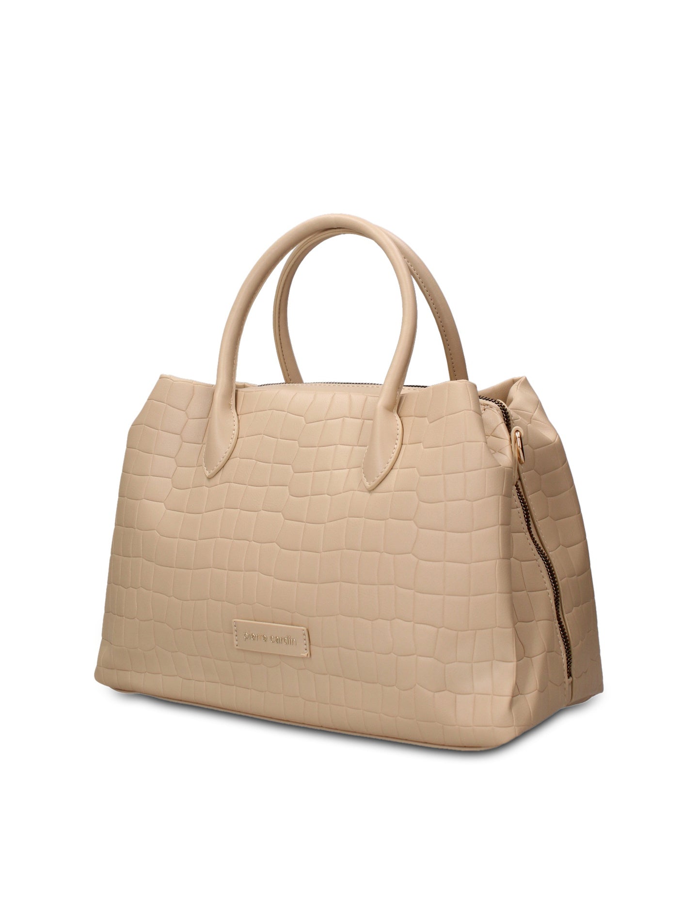 Borsa a Mano in Pelle Vegana Beige Pierre Cardin