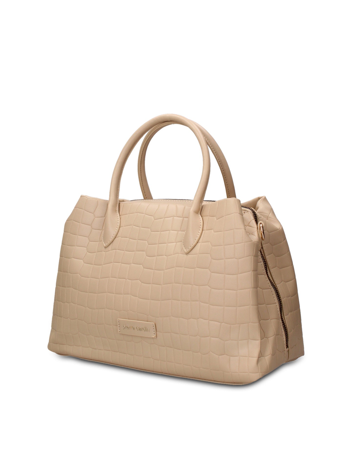 Borsa a Mano in Pelle Vegana Beige Pierre Cardin