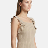 Vestito in Viscosa Beige