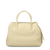 Borsa a Mano in Pelle Vegana Giallo