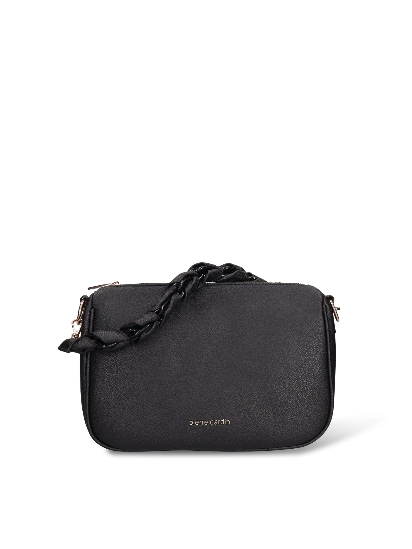 Borsa a Spalla in Pelle Vegana Nero Pierre Cardin