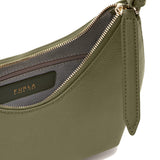 Borsa a Spalla in Pelle Verde Militare