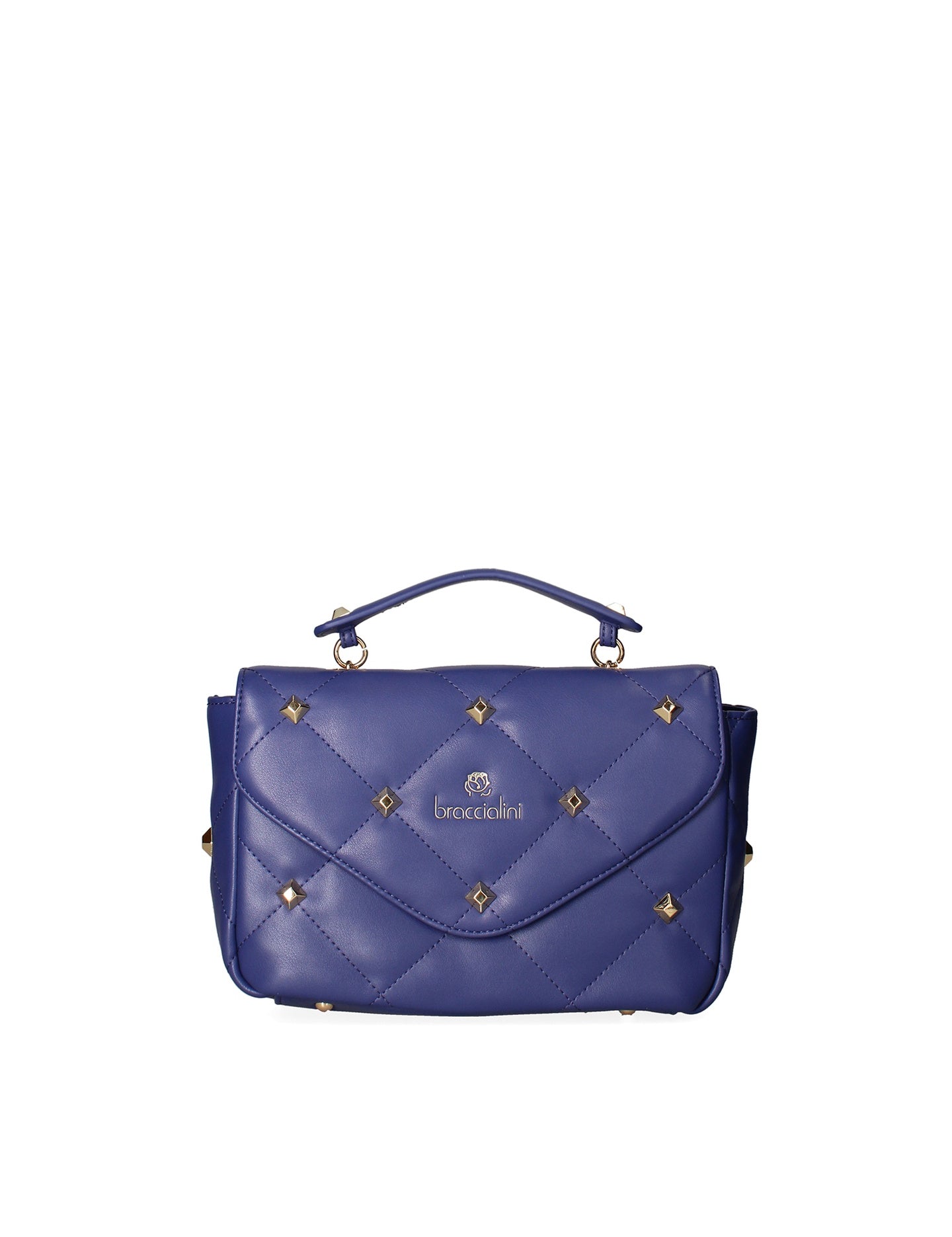 Borsa a Mano in Pelle Sintetica Blu Braccialini