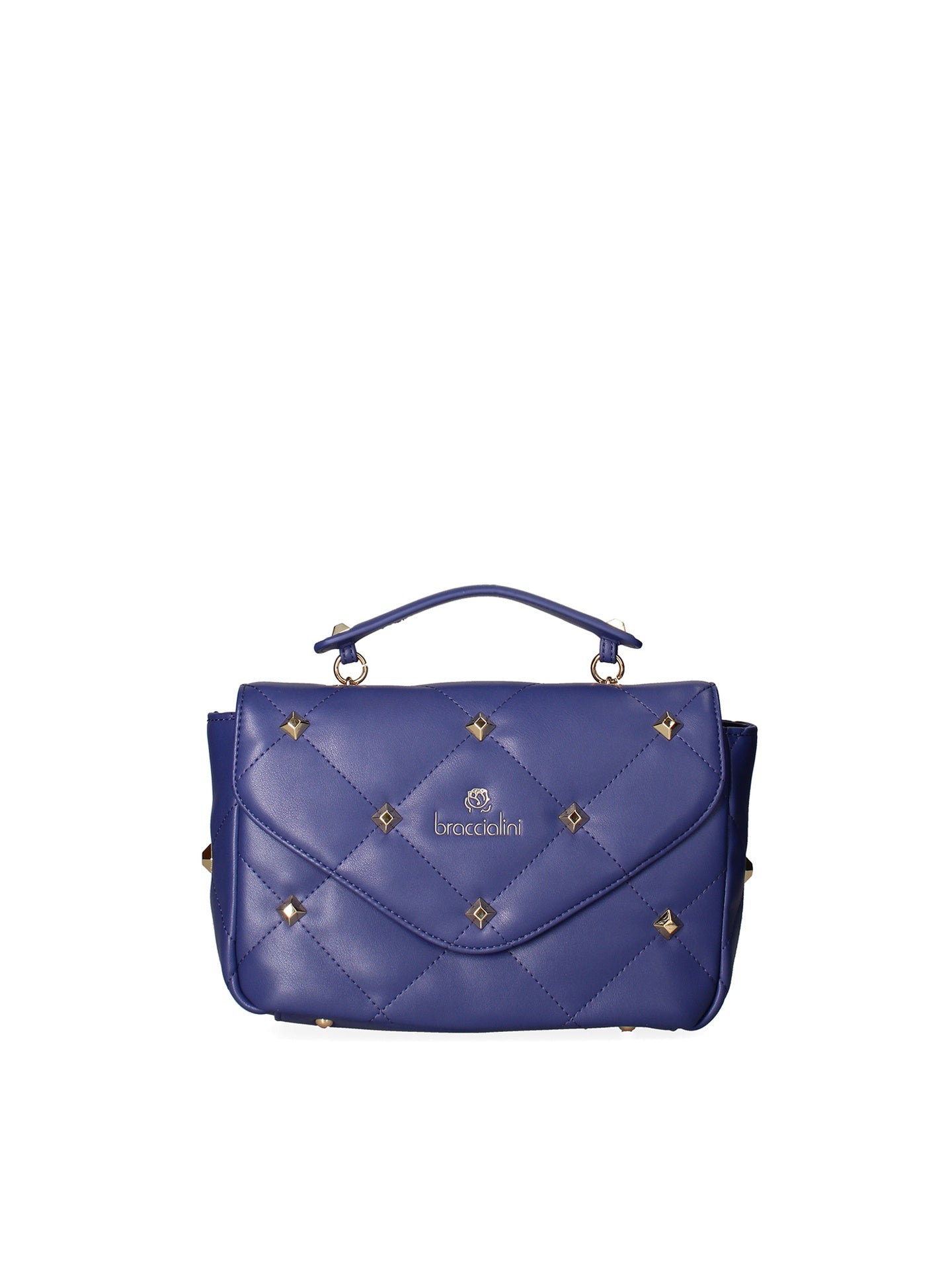 Borsa a Mano in Pelle Sintetica Blu Braccialini