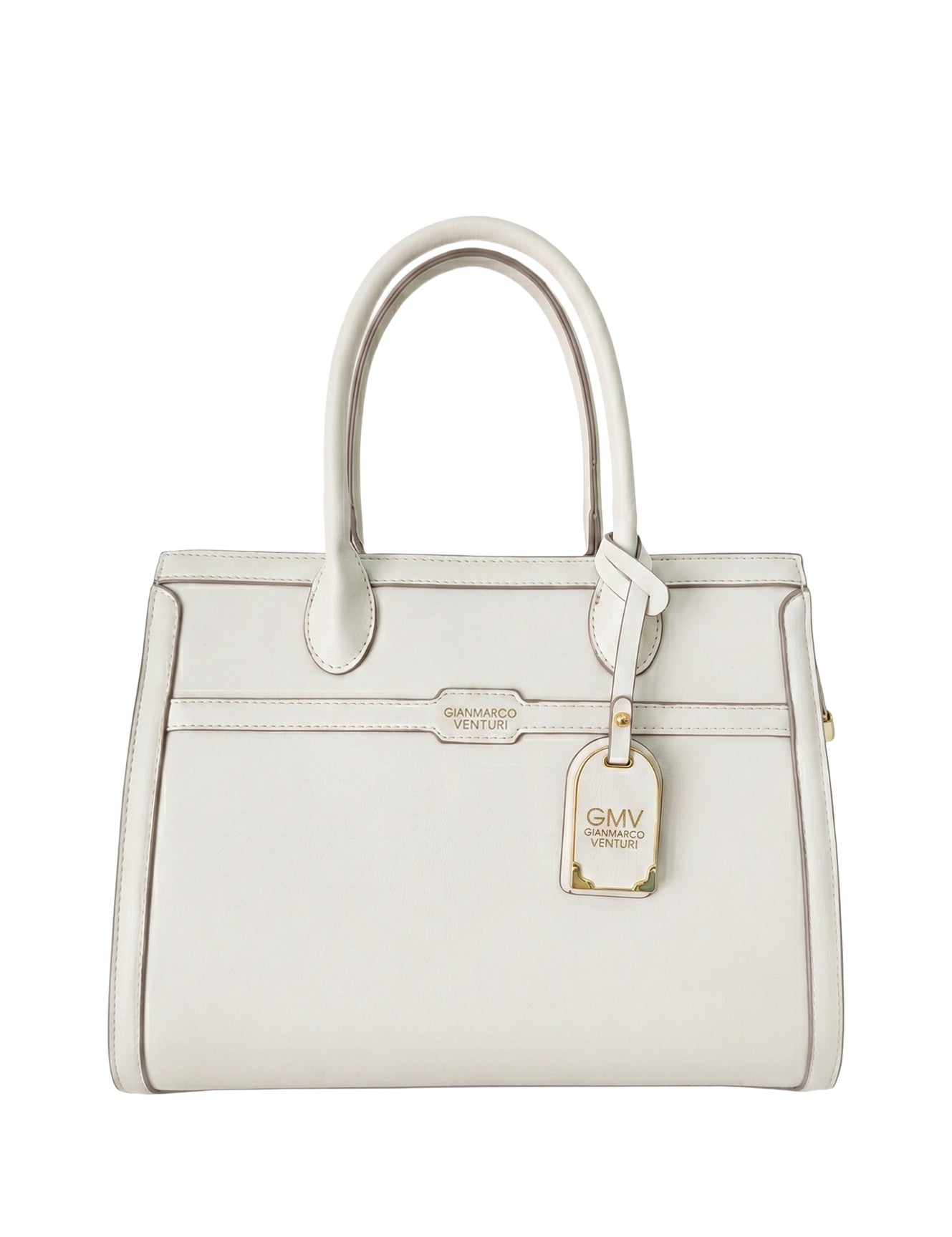 Borsa a mano in Pelle Vegana Bianco GianMarco Venturi