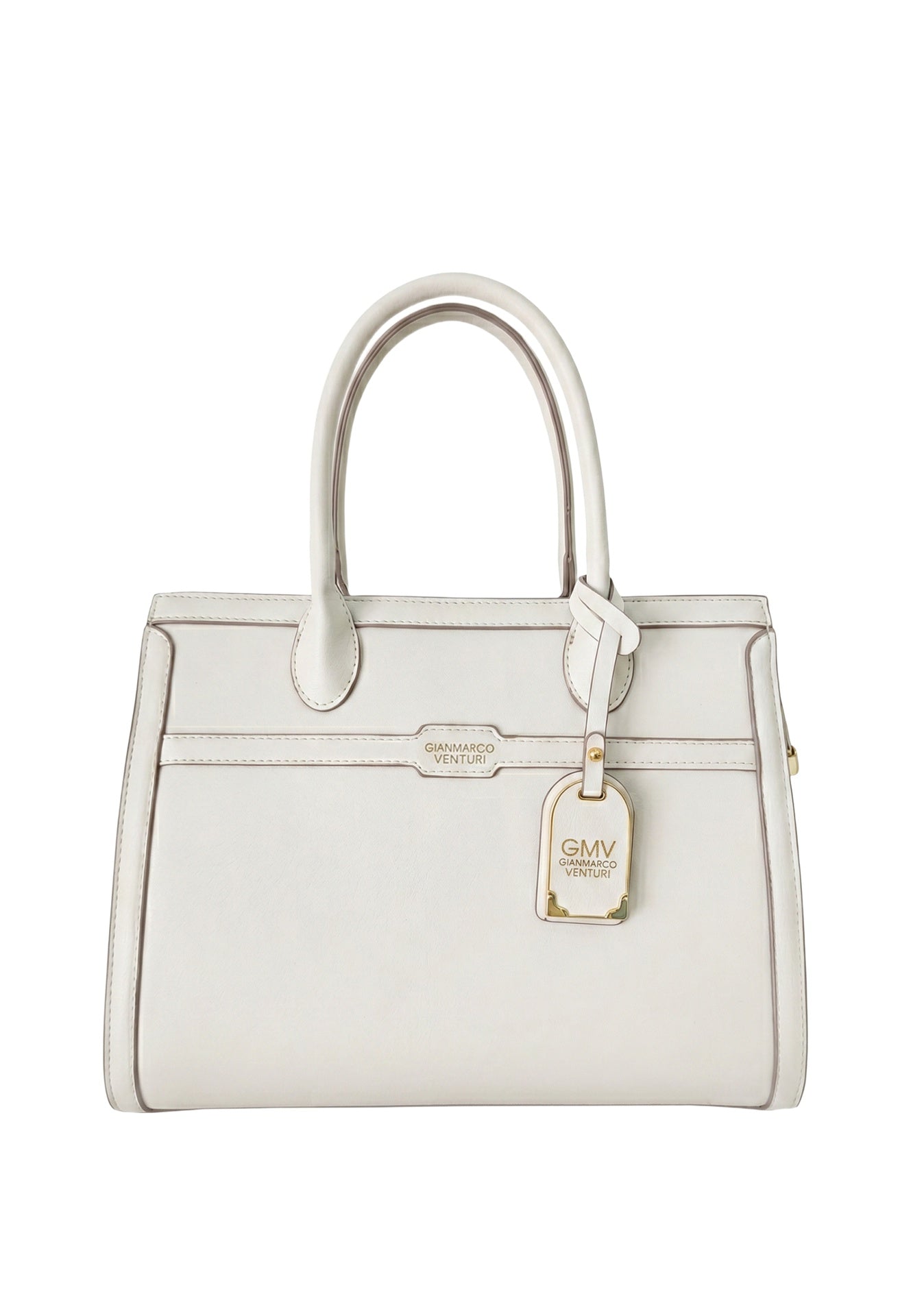 Borsa a mano in Pelle Vegana Bianco GianMarco Venturi