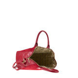 Borsa a Mano in Vera Pelle Rubino
