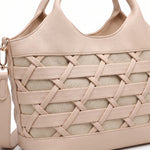 Borsa a Mano in Polyurethane Beige Scuro