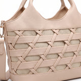 Borsa a Mano in Polyurethane Beige Scuro