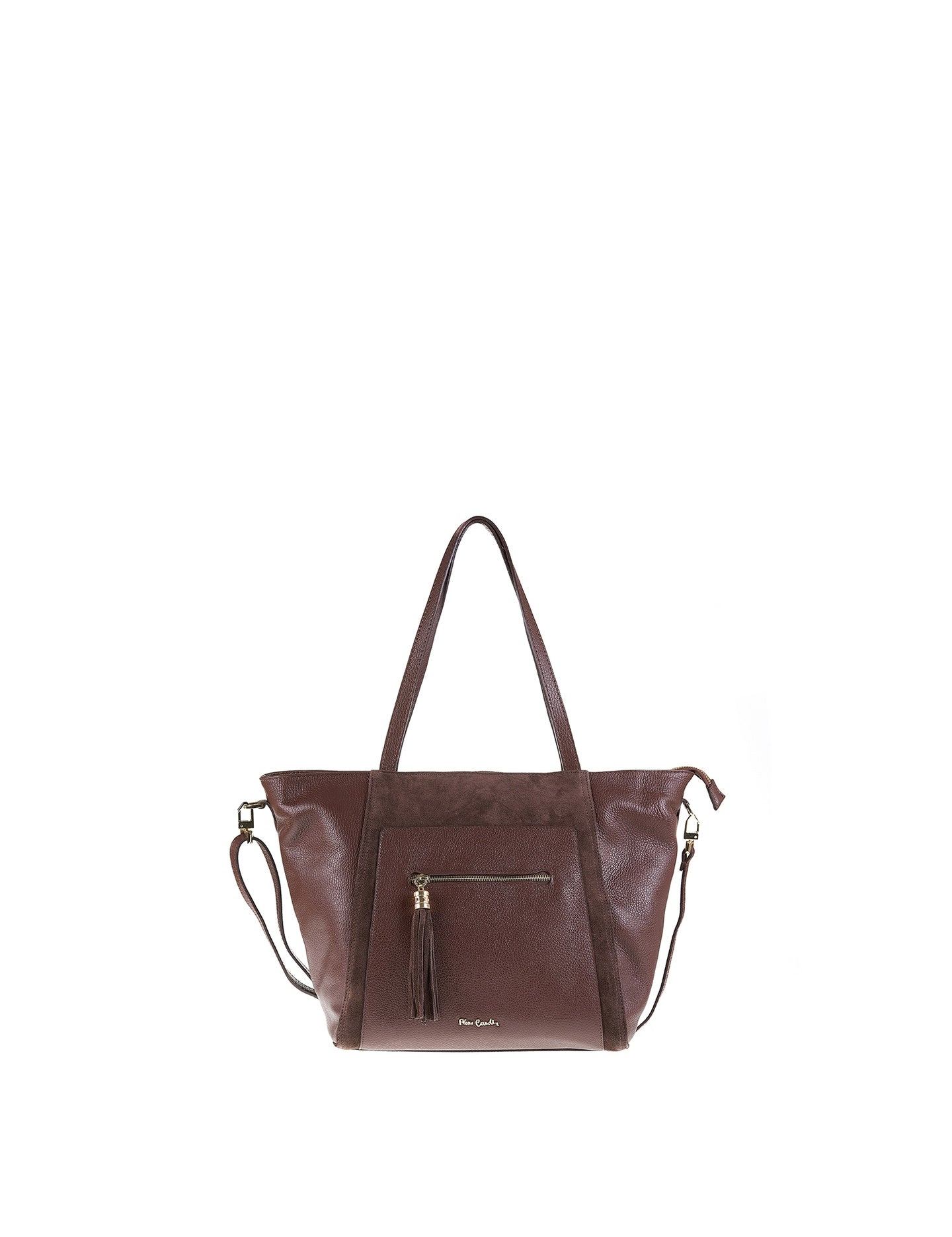 Borsa a Mano in Vera Pelle Cioccolato Pierre Cardin