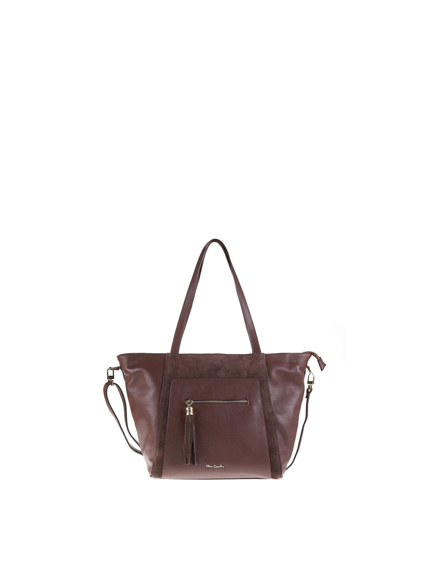 Borsa a Mano in Vera Pelle Cioccolato Pierre Cardin