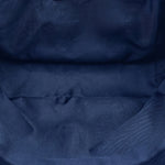 Borsa a Spalla in Dollaro Leather Blu Jeans