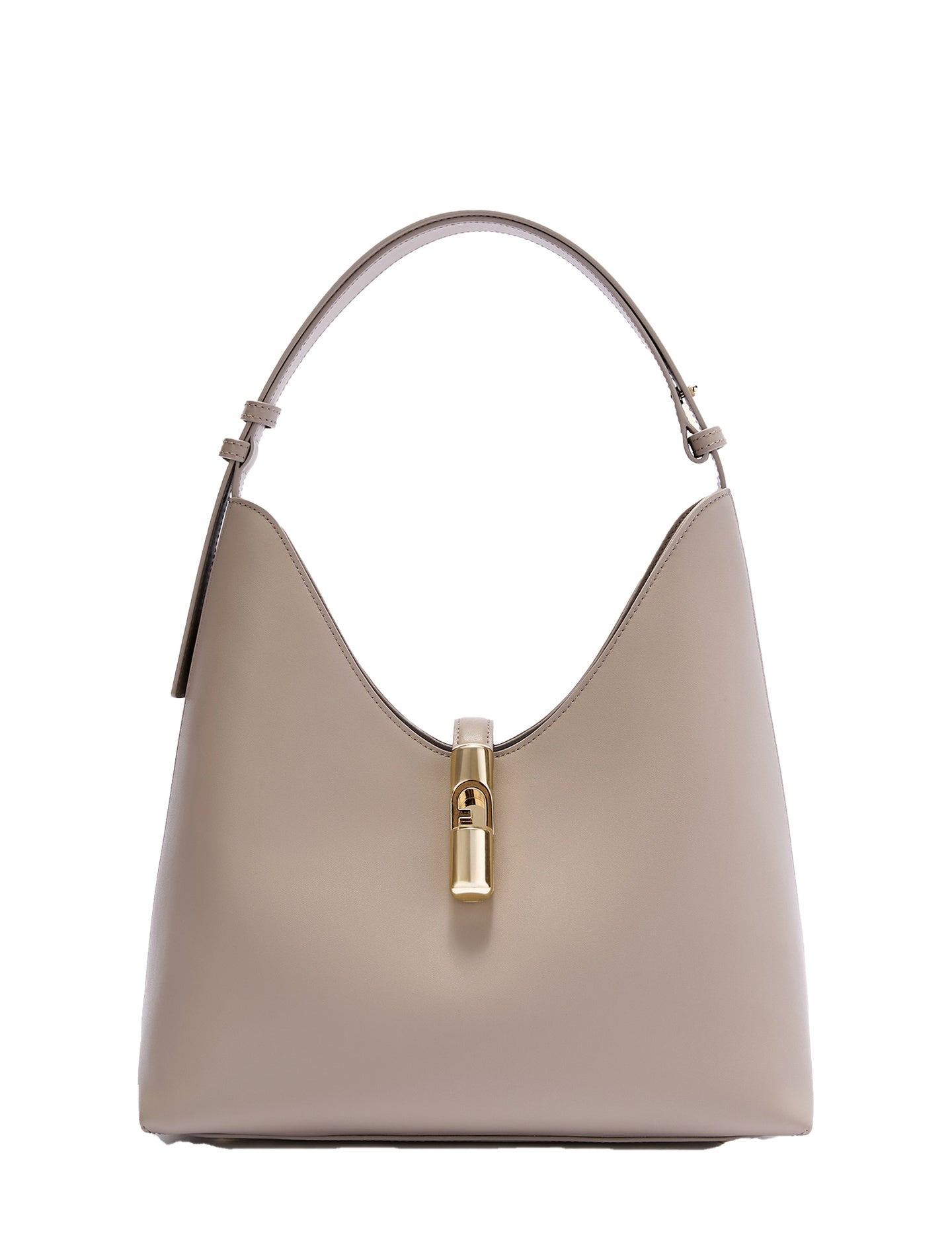 Borsa a Spalla in Pelle Ruga Taupe Furla