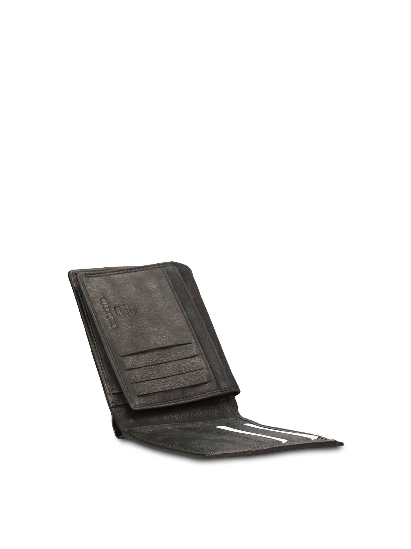 Portafoglio in Vera Pelle Nero