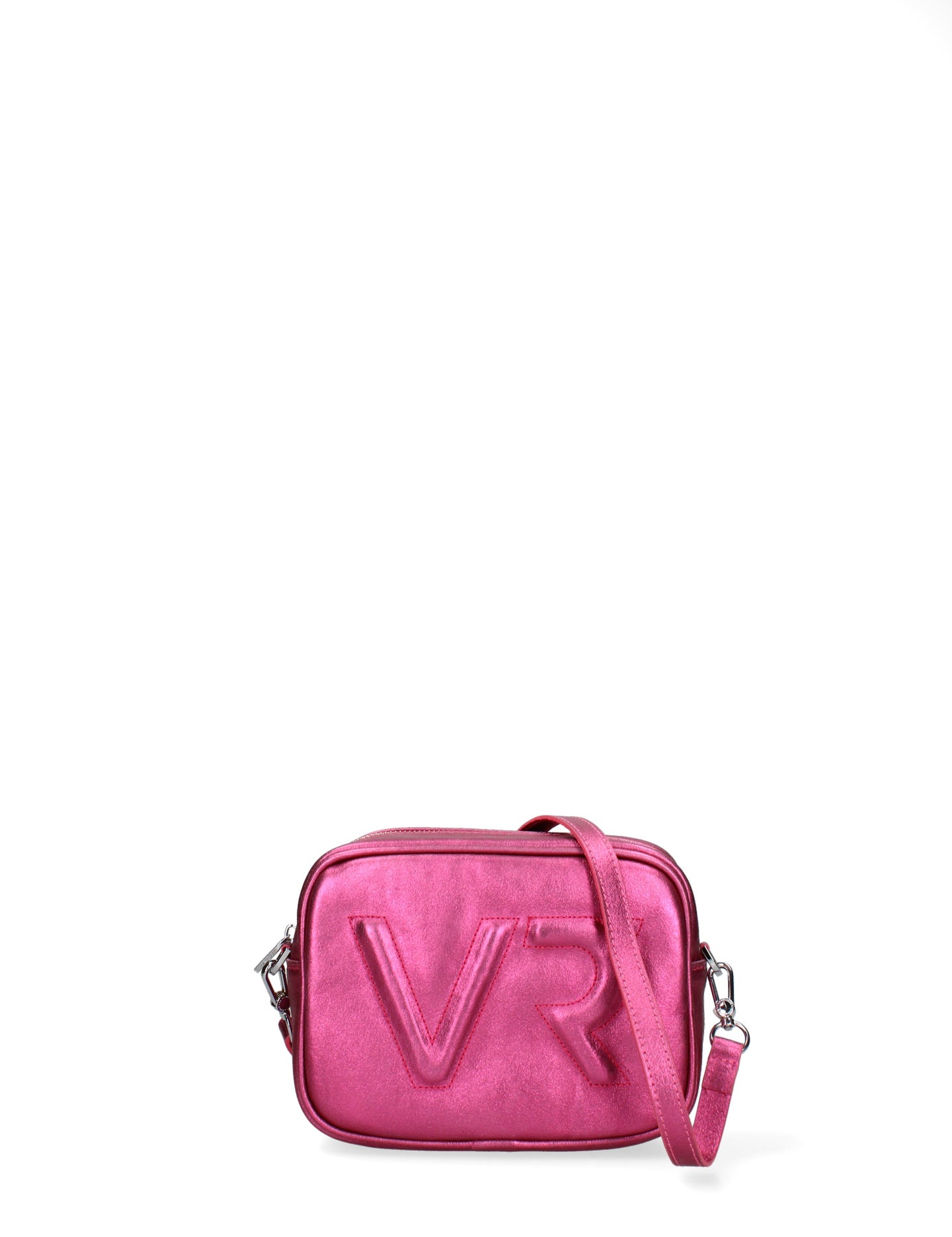 Borsa a Tracolla in Genuine Printed Suede Leather Fucsia
