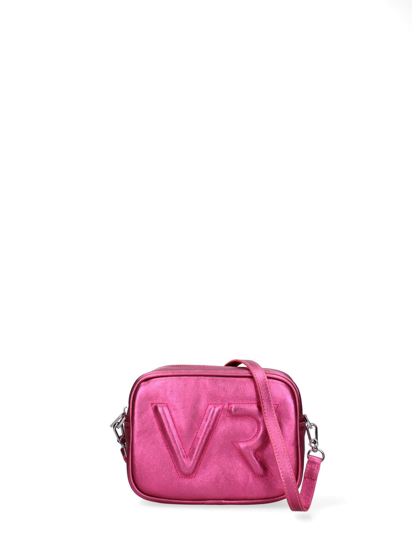 Borsa a Tracolla in Genuine Printed Suede Leather Fucsia