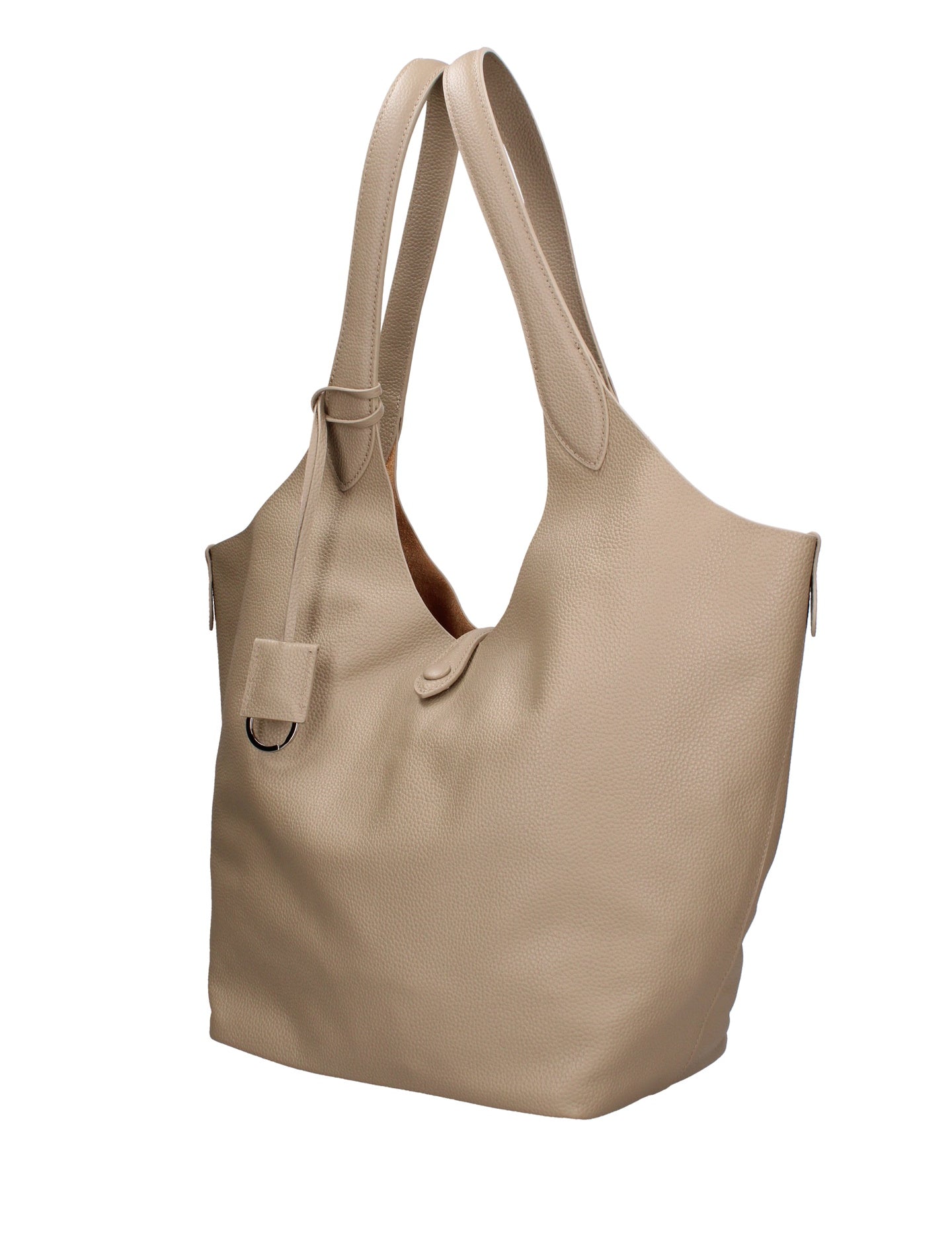 Borsa a Mano in Vera Pelle Cappuccino