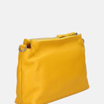 Borsa a Spalla in Dollaro Leather Giallo