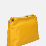 Borsa a Spalla in Dollaro Leather Giallo