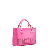 Borsa a Mano in Poliestere Fuxia