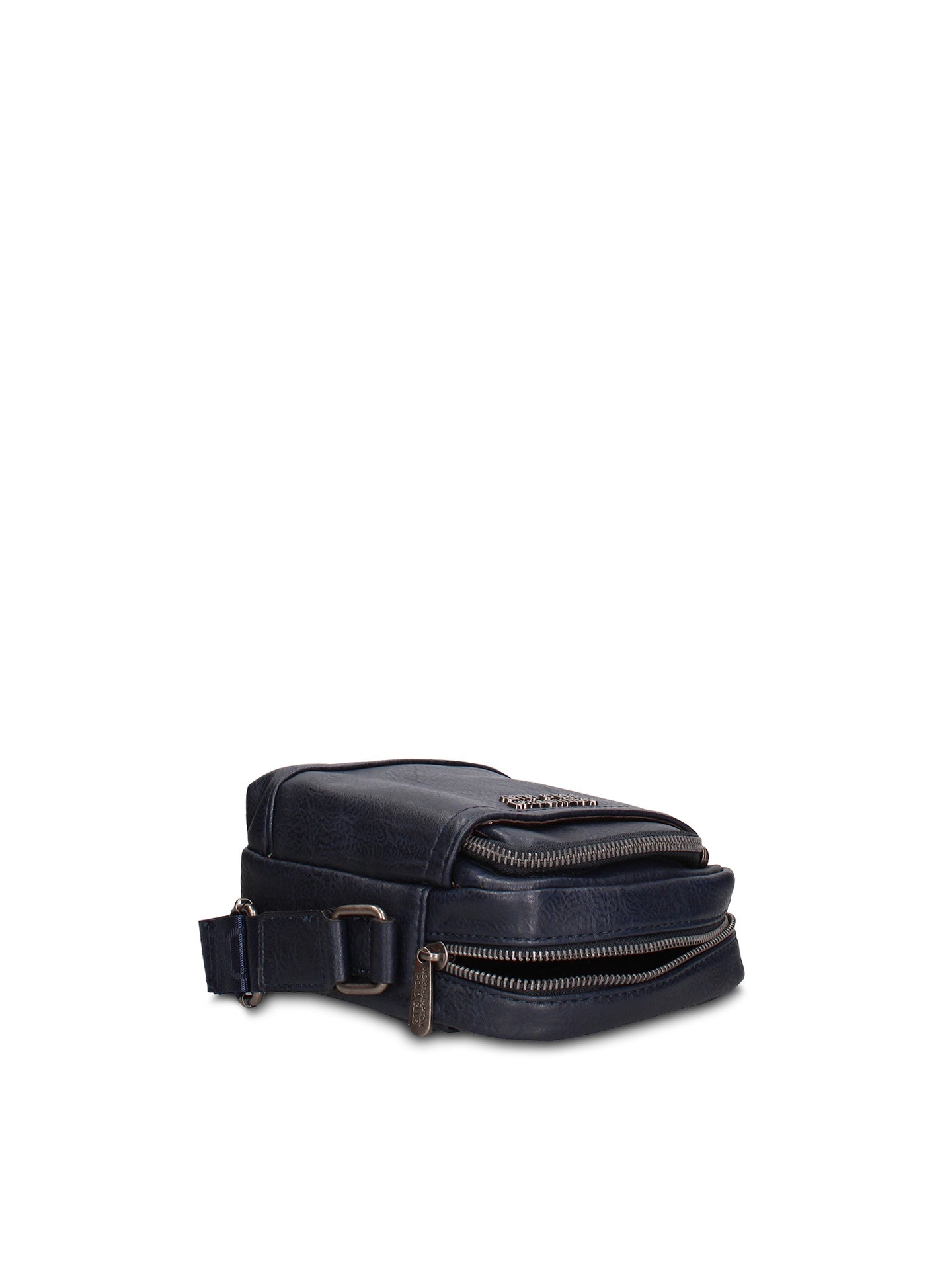 Borsa a Tracolla in 100% Pu Vegan Leather Blu Scuro
