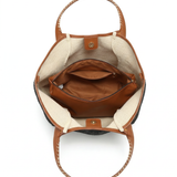 Schwarze Polyester-Schultertasche