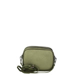 Borsa a Tracolla in Genuine Printed Suede Leather Verde