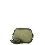 Borsa a Tracolla in Genuine Printed Suede Leather Verde
