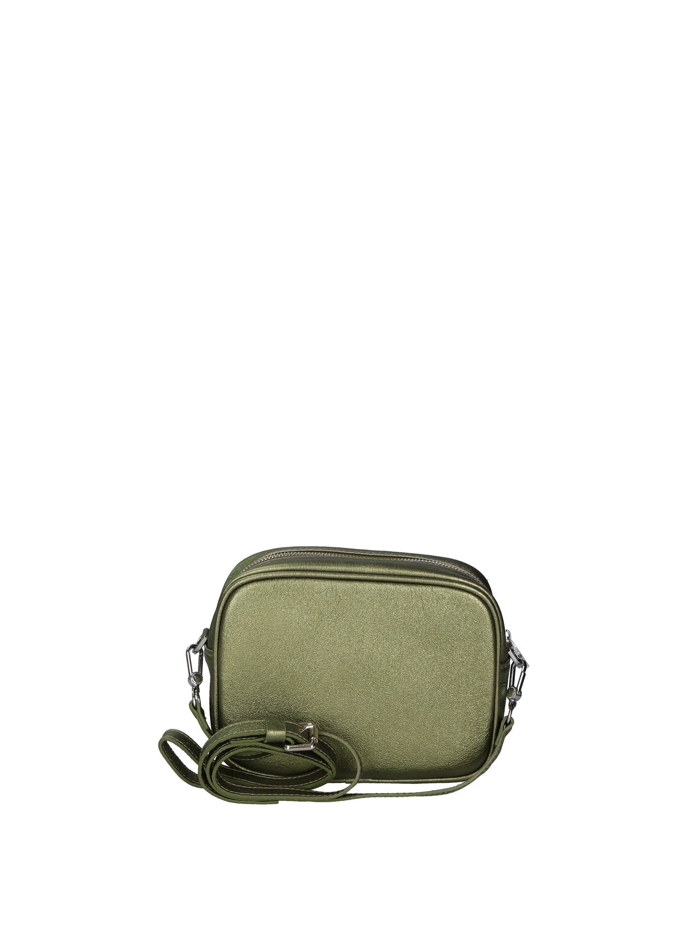 Borsa a Tracolla in Genuine Printed Suede Leather Verde