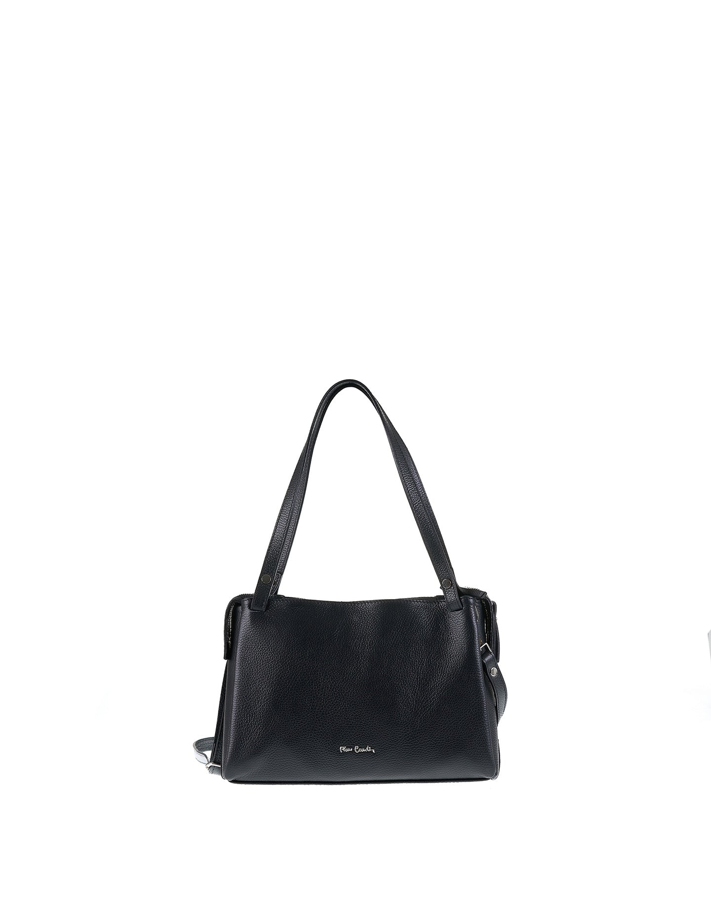 Borsa a Tracolla in Vera Pelle Nero Pierre Cardin